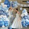 Dusty Blue Balloon Arch Kit,145pcs Denim Light Blue and White Balloons Garland Kits forBaby Shower Gender Reveal Party Decorations
